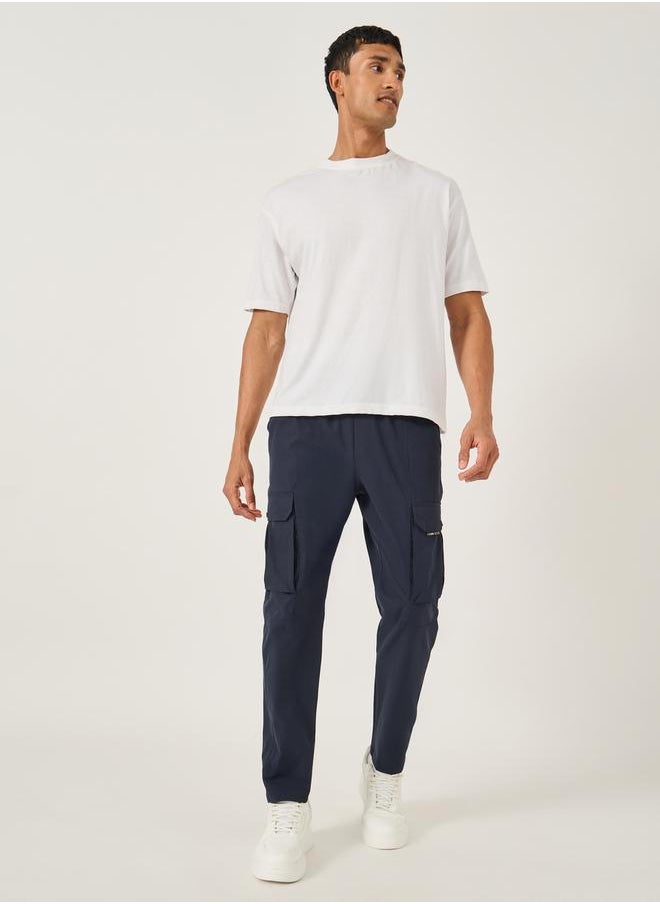 Fort Collins Mid Rise Straight Fit Track Pant with Drawstring by Styli  - Image 2