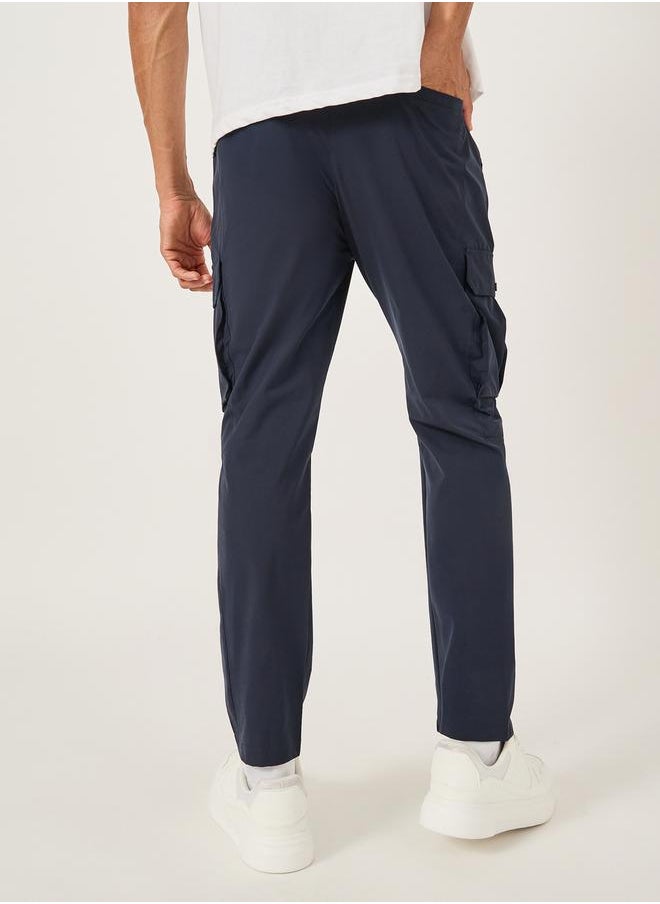Fort Collins Mid Rise Straight Fit Track Pant with Drawstring by Styli  - Image 4