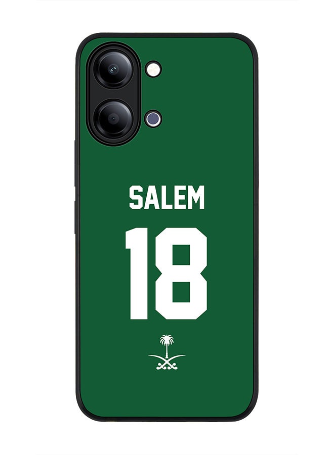 Stylizedd For vivo Y05 4G / Y6t 5G Case,Slim fit Camera Protection, Shockproof Thin Phone cover  - Football - Saudi Arabia,  Salem - Image 1