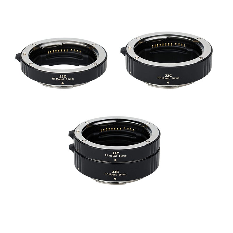 JJC RF Mount Auto Focus Macro Extension Tube Ring Set for Canon EOS R R3 R5 Mark II R6 Mark II R5 R6 R7 R8 R10 R50 RP R100 Mirrorless Camera and Canon RF Mount Lenses, Great Tool for Macro Photography - Image 1