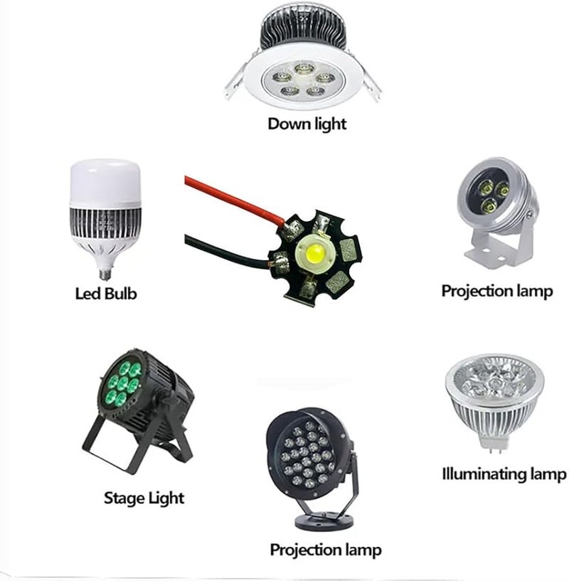 3W Warm White 3000K LED Chip Bulb 10 Pack With Copper Bracket And Wire For DIY Lighting - Image 5