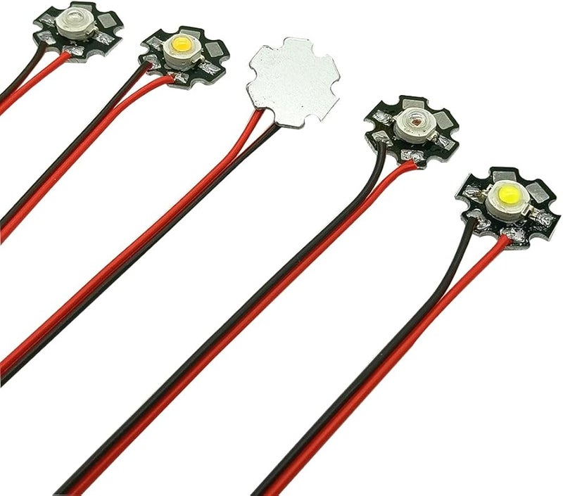 3W Warm White 3000K LED Chip Bulb 10 Pack With Copper Bracket And Wire For DIY Lighting - Image 3
