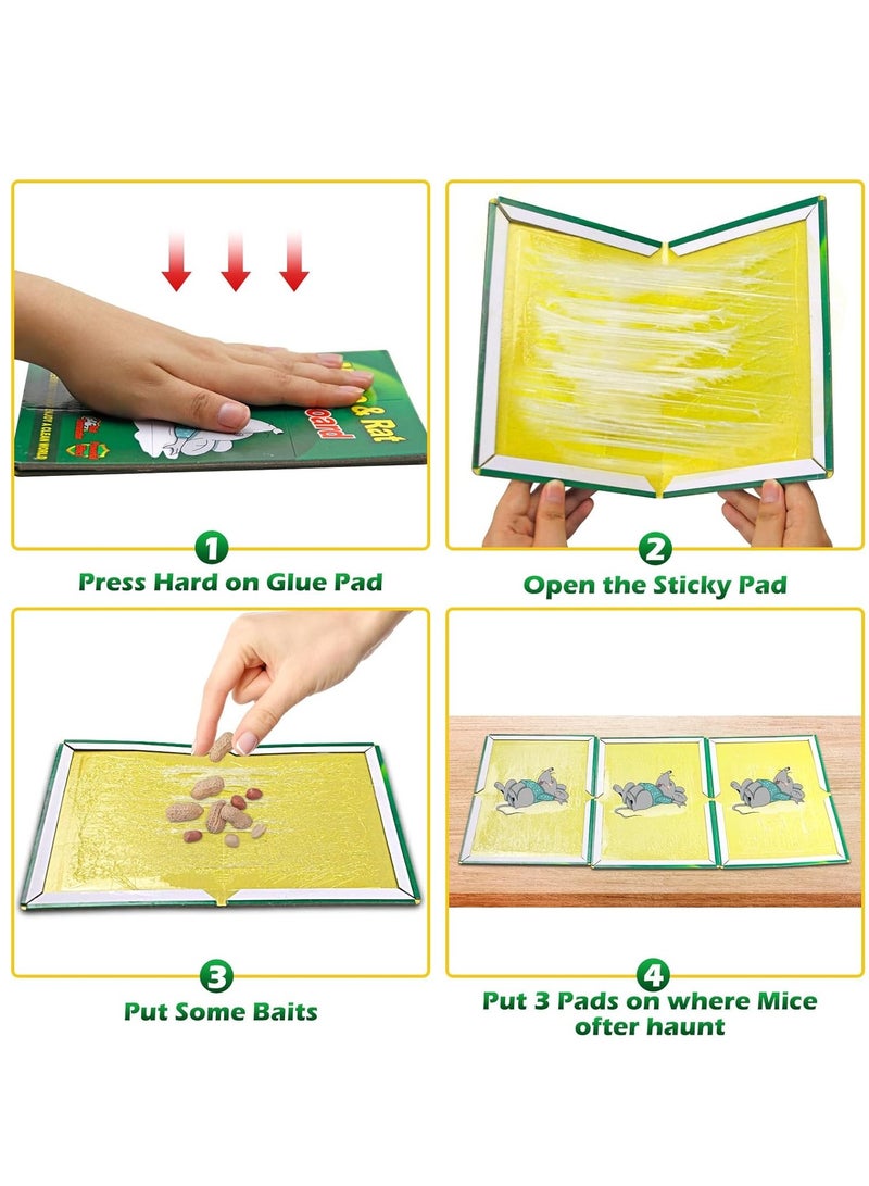 Necomi 10-Pack Mouse Glue Traps, Rat Glue Traps, Enhanced Stickiness Mouse Traps Traps Sticky Pad Board for House Indoor and Outdoor Rat - Image 2