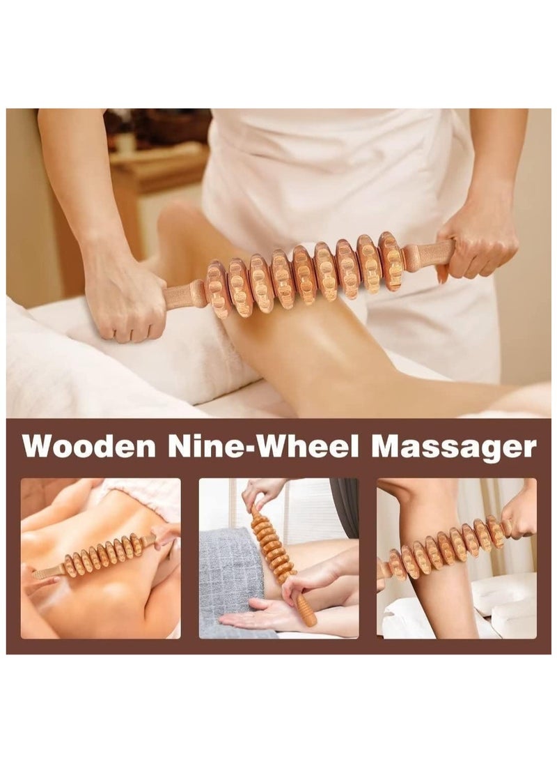 Hihonor 6-in-1 Wood Therapy Massage Tools – Lymphatic Drainage Massager Kit Wooden Massager Body Sculpting Tools for Muscle Pain Relief  - Image 4