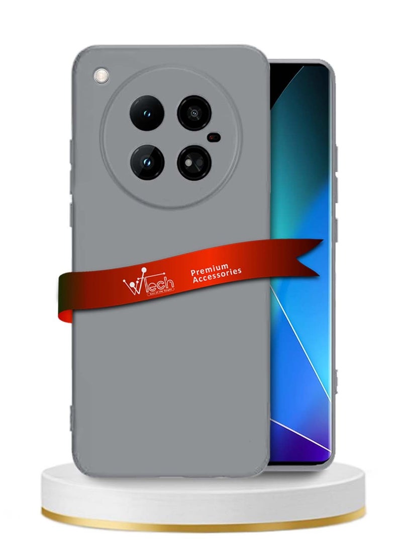 Wtech Infinix Zero 40 4G Premium Soft Liquid Silicone Case Cover - Grey - Image 1