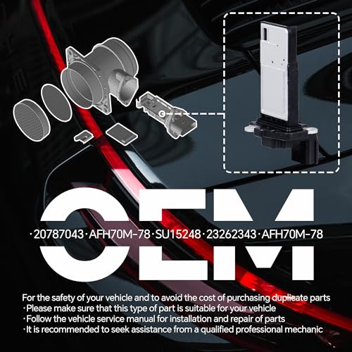 AdvanEX حساس تدفق الهواء AdvanEX 23262343 متوافق مع شيفروليه سيلفرادو/إكسبريس، بويك لاكروس، جي إم سي أكاديا، كاديلاك XT6، يحل محل 20787043 AFH70M-78 MAF - Image 4