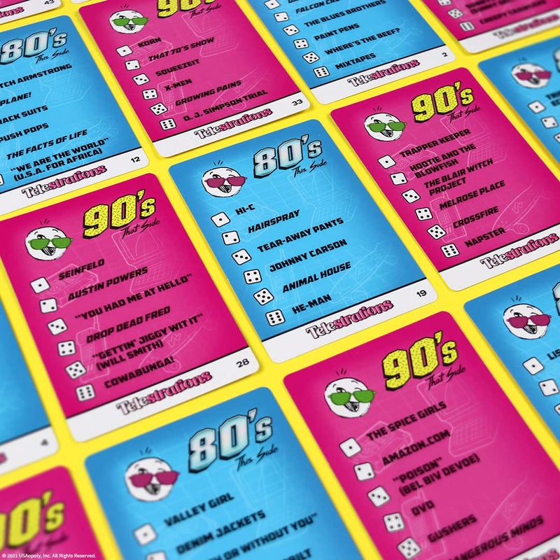 USAopoly Telestrations 80s/90s Expansion Pack | Featuring 600 Totally Awesome Words, Phrases, and References | Great New Addition to Telestrations Party Game - Image 4