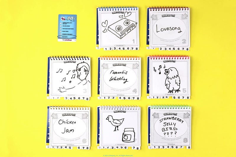 USAopoly Telestrations 80s/90s Expansion Pack | Featuring 600 Totally Awesome Words, Phrases, and References | Great New Addition to Telestrations Party Game - Image 5