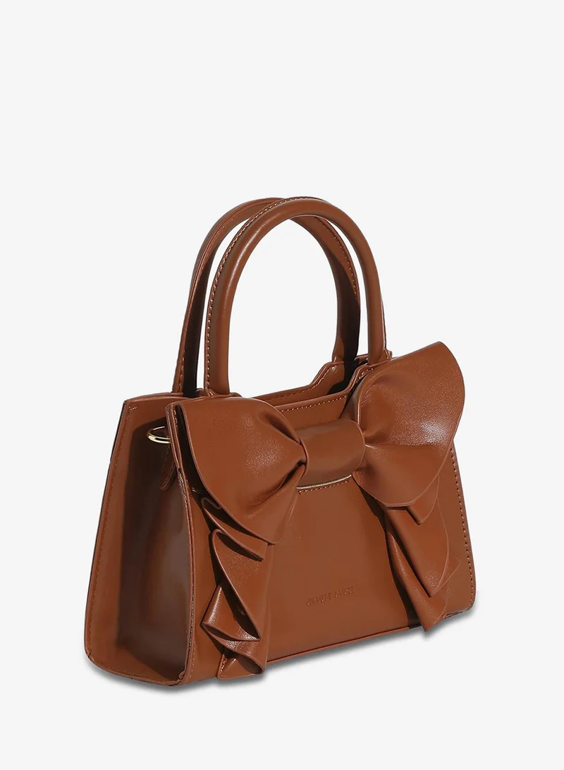 Haute Sauce Bow Mini Handbag - Brown