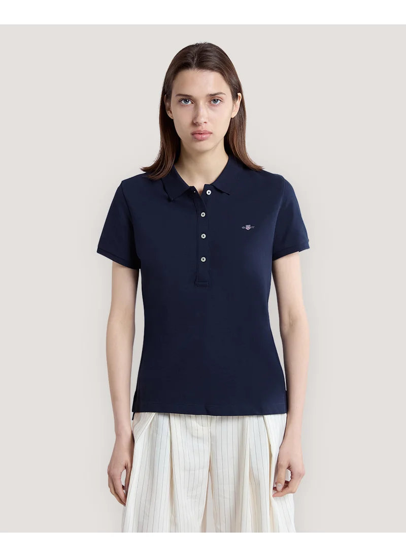 غانت Gant Slim Sheild Cap Sleeve Pique Polo