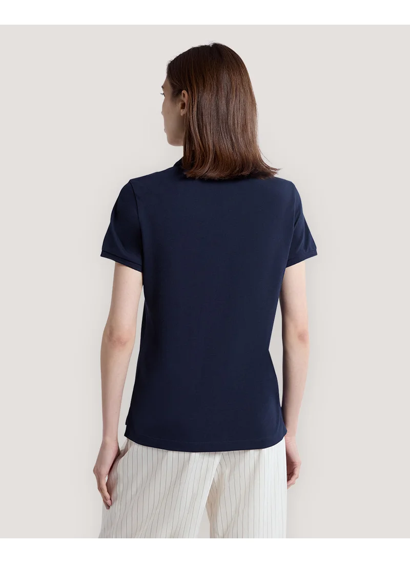غانت Gant Slim Sheild Cap Sleeve Pique Polo