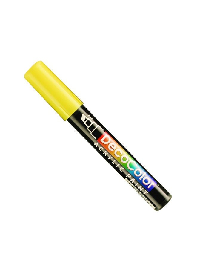 UCHIDA 315-C-5 Marvy Deco Color Chisel Tip Acrylic Paint Marker, Yellow