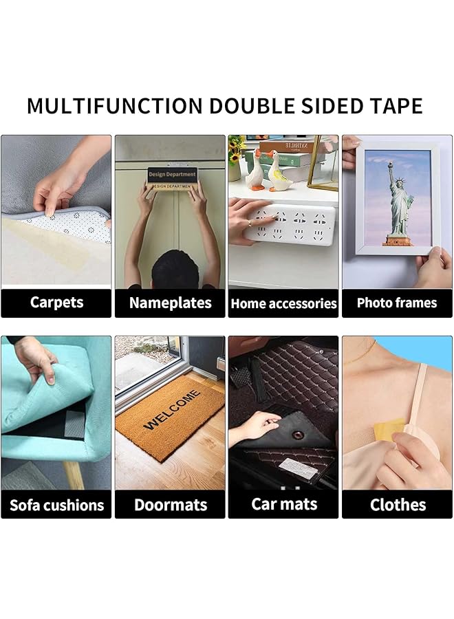 erorex Double Sided Fabric Tape Heavy Duty Double Stick Carpet Tape Fabric Tape Multifunctional Double Sided 1Inch 2Inchx33Ft 10M High Stickness Strong 2 Sided Tape 2 Rolls  - Image 3