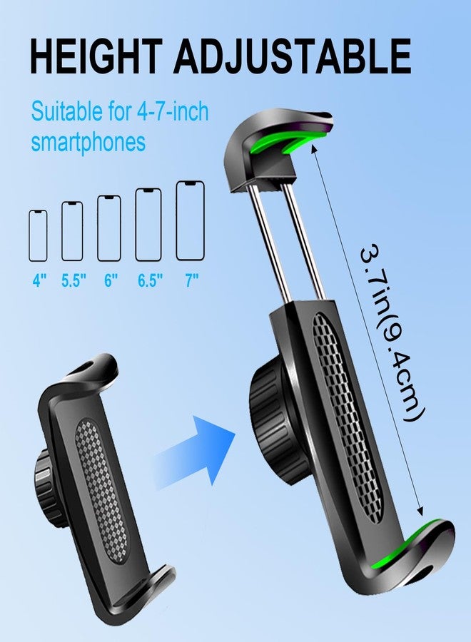 AMZAUTO Car Phone Holder Mount, 360 Degree Rotation Car Dashboard Phone Holder, Universal Anti-Shake Dash Steering Wheel Cellphone Clamp Mount Stand for 4-7 Inch Smartphones (Black) - Image 3