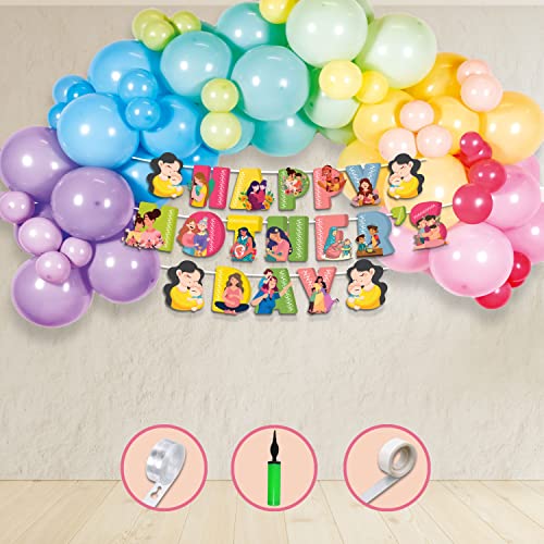 Festiko® Mother's Day Decorations Colourful Combo (104 Pcs), Mother's Day Celebration, Party Decoration Supplies (Balloons Arch Kit & Banner) - Image 2