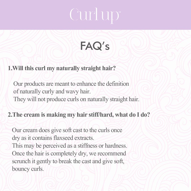 Curl Up Curl Defining Cream All In One Leave In Conditioner Hair Cream for Wavy & Curly Hair - 150 g - Image 4