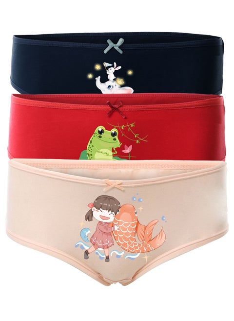 Mesery Bundle Of (3) Ultra Soft Hipster Panties - For Girls
