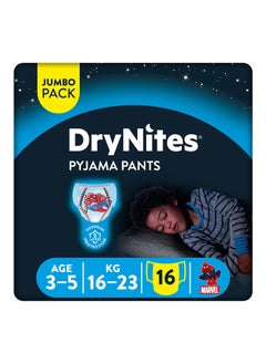 Huggies DryNites Pyjama Pants Size 5, 16 Pieces – Absorbent Bedwetting Underwear for Kids 16-23kg