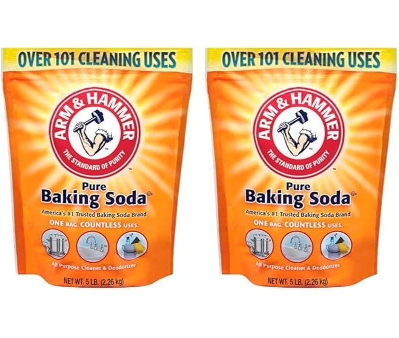 Arm & Hammer Pure Baking Soda 2 x 2.26kg Multipurpose Natural Cleaner Deodorizer Laundry Booster Food Grade Cleaning Powder for Home Kitchen Bathroom UAE - Image 1