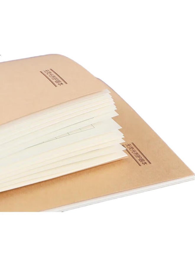 M.G دفتر ملاحظات تشينغوانغ (M&G) 22K، 16 سطر 16 شبكة، كتاب واجبات طلابية، 30 صفحة، غلاف ناعم من ورق كرافت، بيج صديق للعين، تجليد ملصق، النسخة القياسية Apy22V23، عبوة من 5 - Image 2