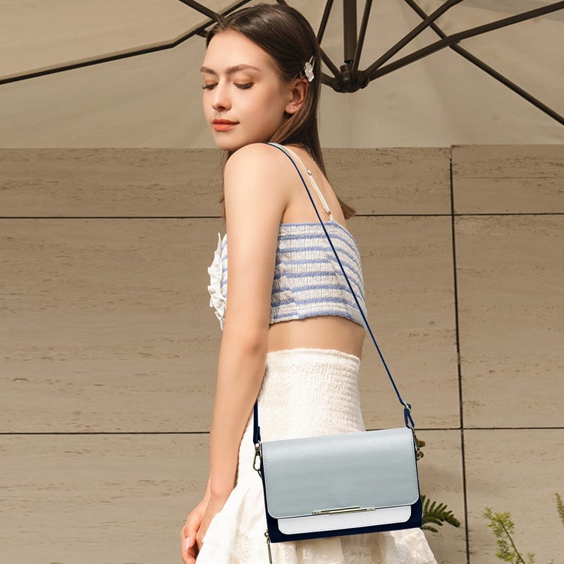 Roulens Small Crossbody Bag for Women,Cell Phone Purse Women's Shoulder Handbags Wallet Purse with Credit Card Slots - Image 3