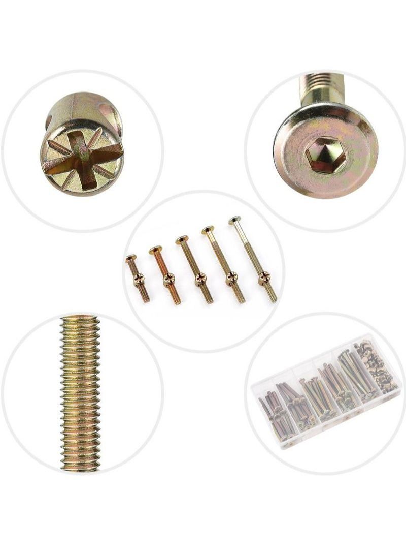 NIBEMINENT 100Pcs M6 Color Zinc Furniture Connecting Screw Hammer Mother  - Image 3