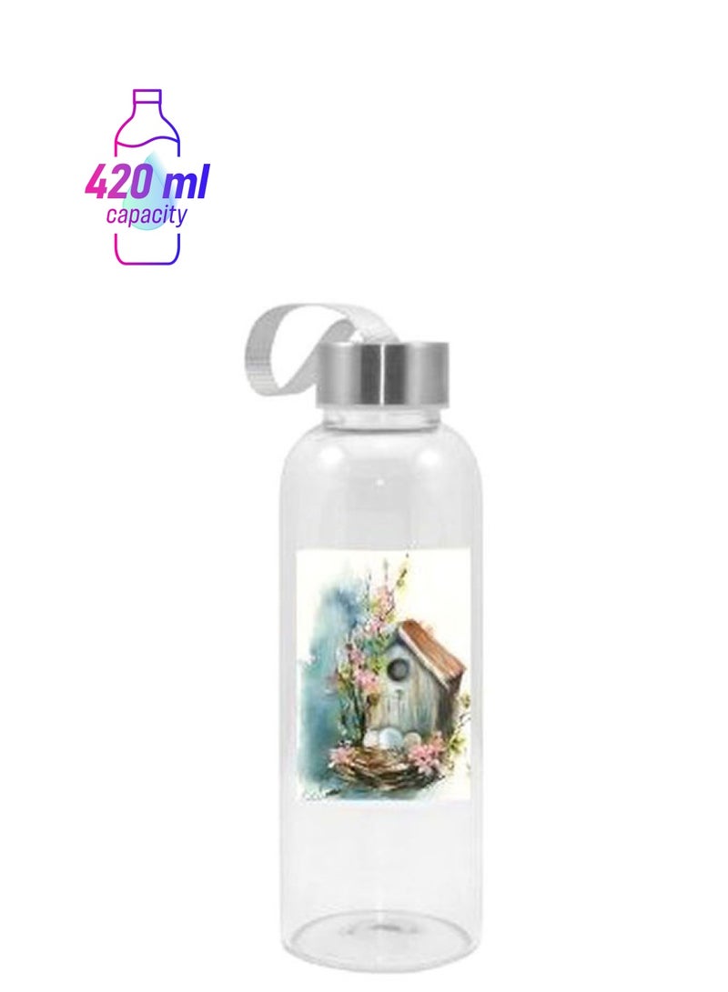 نيبمينينت زجاجة مياه بطبعة بيت طيور 420ملليلتر