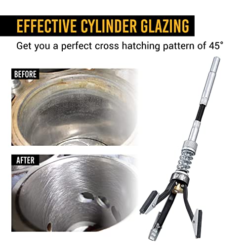 EWK 1 to 2-1/2 Inch 3 Stones Engine Cylinder Hone Tool Adjustable Cylinder Deglazer Piston Honer 220 Grit - Image 5