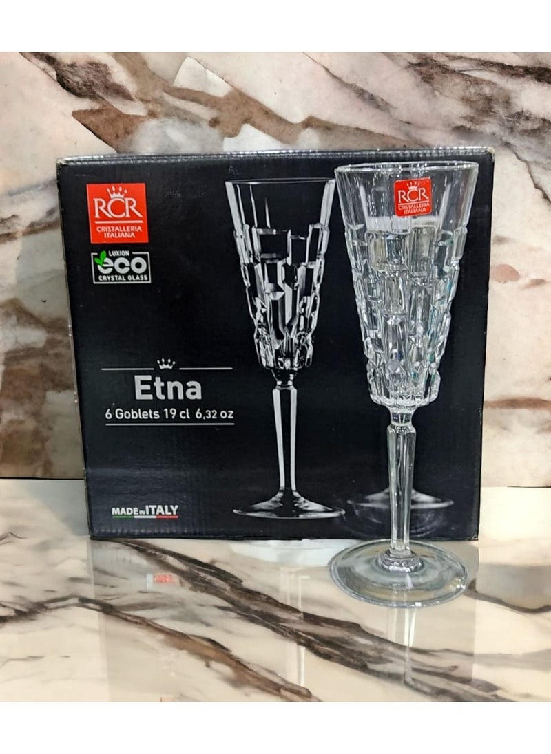RCR - Italian Crystal cup set RCR 190 ml - ETNA FLUTE - Image 1