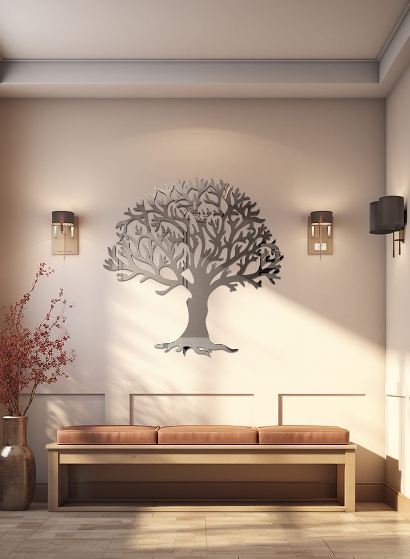 ريجيد لوحة فنية جدارية معدنية مقطوعة بالليزر على شكل شجرة الحياة مقاس 90 × 90 × 1 سم  - Image 5