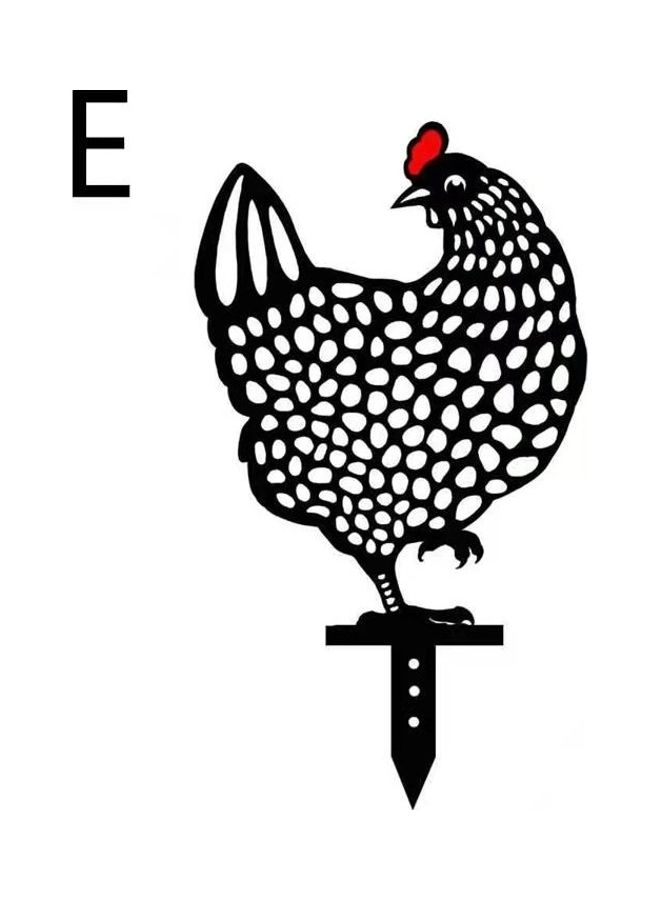 إسكدنيا Chicken Yard Art Garden Lawn Floor Decoration Black - Image 1