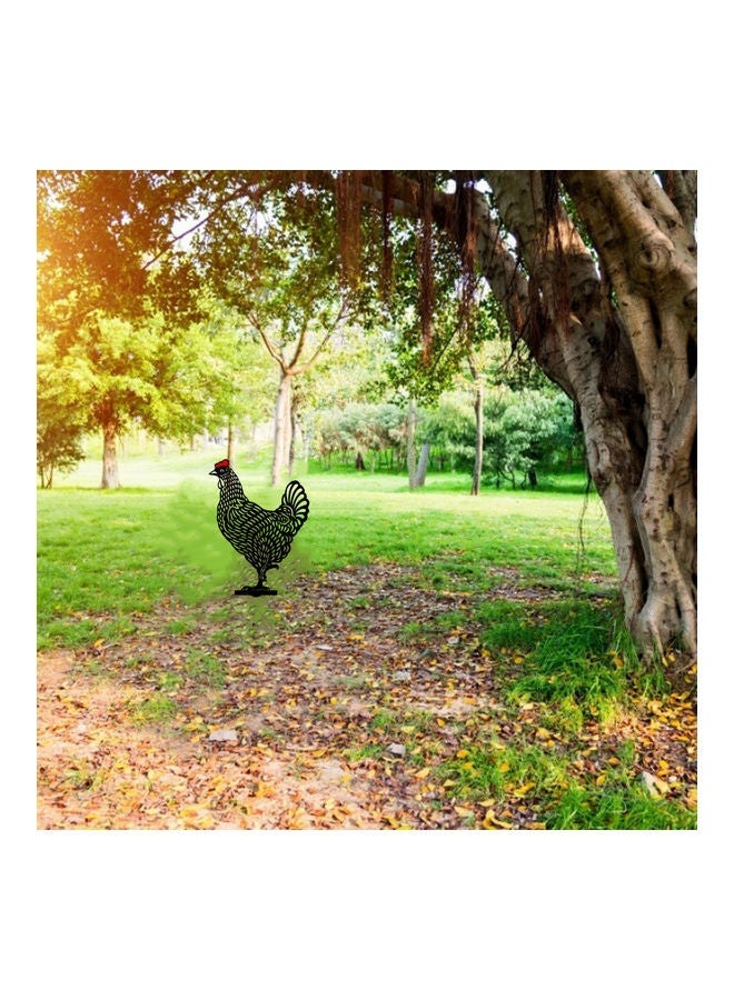 إسكدنيا Chicken Yard Art Garden Lawn Floor Decoration Black - Image 2