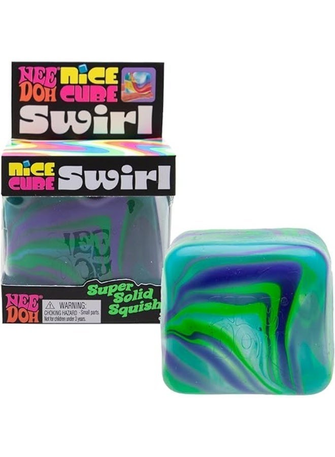 Schylling Needoh Swirl - Sensory Toy with a Super Solid Squish - Unique, Swirling Color Blend - Ages 3 and Up (Green) - Image 1