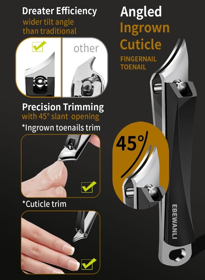 EBEWANLI Ingrown Toenail Tool, 6 PCS Stainless Steel Pedicure Tool, Straight Edge and Curved Slanted Nail Clippers Cutters for Ingrown Toenail Correction Removal Kit at Home for Seniors, Men, Women - Image 3