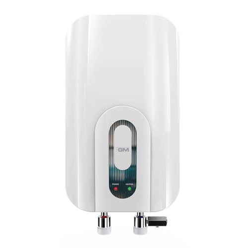 GM Fogo 3 LTR 3K Watt Instant Water Heater Geyser | Advanced 3 Level Safety, Stainless Steel Tank, Rust & Shock Proof | 6.5 Bar Pressure for High Rise Building | For Home Kitchen & Bathroom | White - Image 1