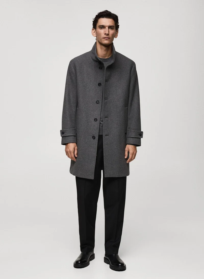 Mango Man Funnel2 Button Down Coat