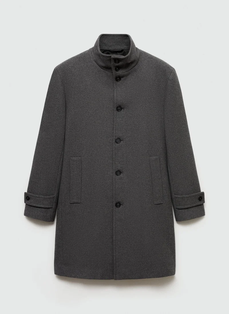 Mango Man Funnel2 Button Down Coat