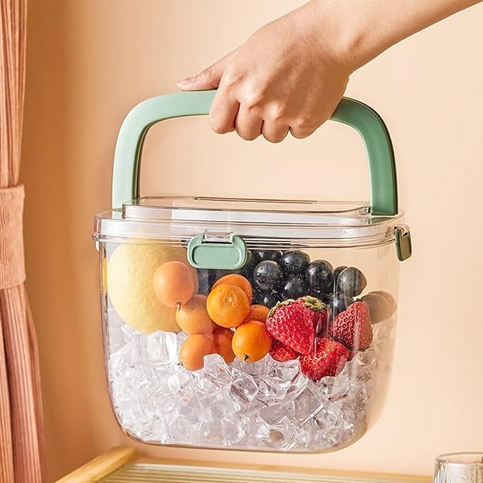 KRLZ Heavy Material Plastic Travel Chiller Cooler Bag Insulated Chiller Ice Box for Travel Picnic and Outdoor Parties Ice Cube Bucket - Image 1