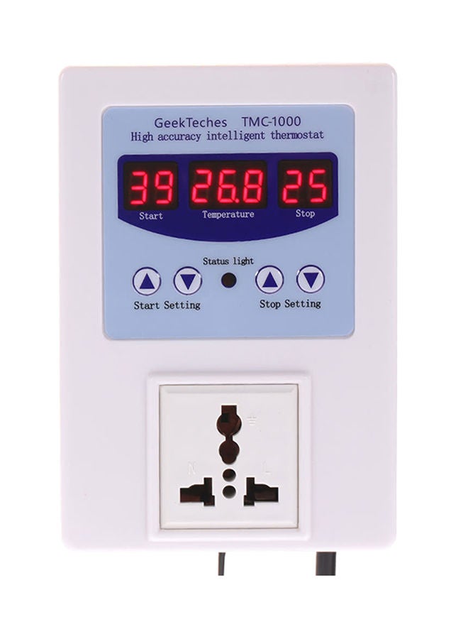 NIBEMINENT LED Digital Intelligent Pre-Wired Temperature Controller White 140x98x44mm - Image 1
