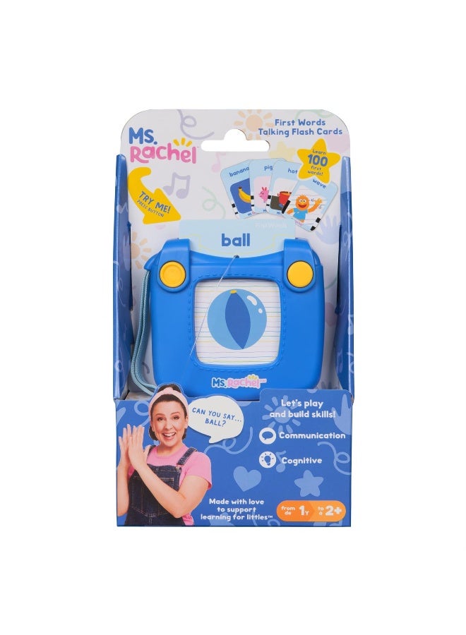 Ms. Rachel First Words Talking Flash Cards (Blue, 100 Cards) - Image 1