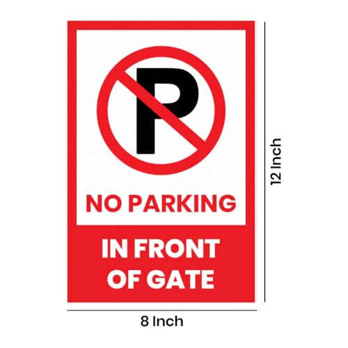 Printodelivery No Parking Sign Board 5MM Thickness 12x8Inch– Durable Vinyl Board for Gates, Parking Areas & Buildings | Office, Home, Industry, Public Places, Hospital | Indoor & Outdoor Easy Stick - Image 2