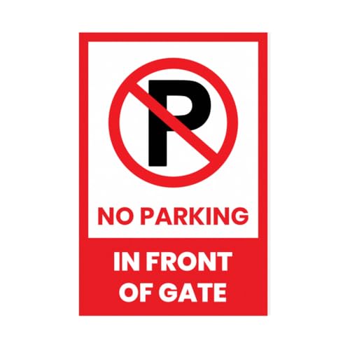 Printodelivery No Parking Sign Board 5MM Thickness 12x8Inch– Durable Vinyl Board for Gates, Parking Areas & Buildings | Office, Home, Industry, Public Places, Hospital | Indoor & Outdoor Easy Stick - Image 1