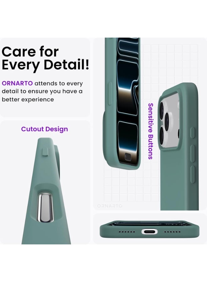 iPhone 17 Pro Liquid Silicone Case | Silky Soft Touch Shockproof Cover | Full-Body Anti-Scratch Protective Case for iPhone 17 Pro 6.3-Inch | Slim Durable Non-Slip Silicone Phone Case - Image 4