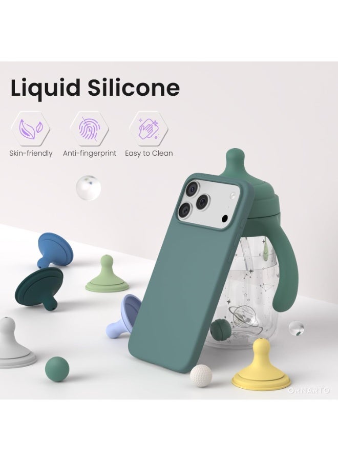 iPhone 17 Pro Liquid Silicone Case | Silky Soft Touch Shockproof Cover | Full-Body Anti-Scratch Protective Case for iPhone 17 Pro 6.3-Inch | Slim Durable Non-Slip Silicone Phone Case - Image 3