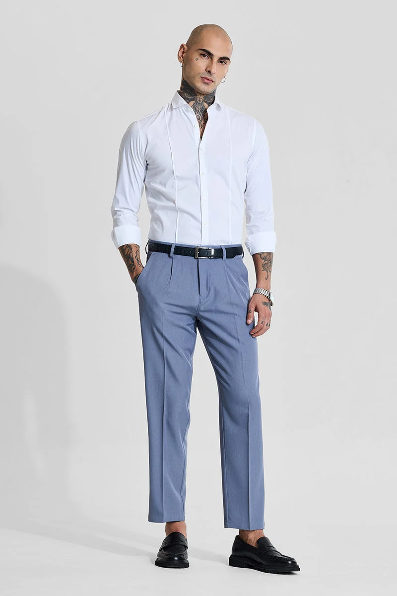 SNITCH بنطلون أزرق فاتح سادة بقصة عادية