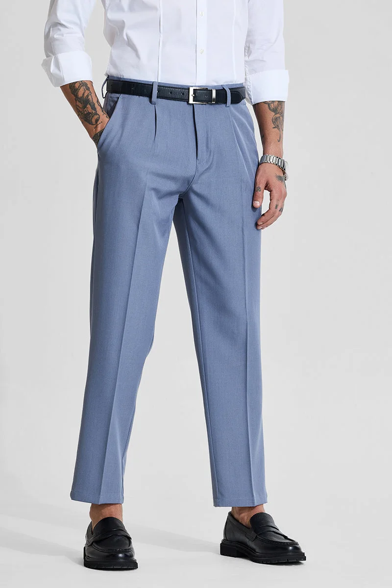 SNITCH بنطلون أزرق فاتح سادة بقصة عادية