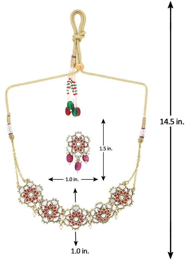 Thikri Jadau Style Necklace Set - pzsku/Z772C495946778181B368Z/45/_/1730198352/c5b75c3f-be5a-4ee2-a3b7-106d0855c2ab