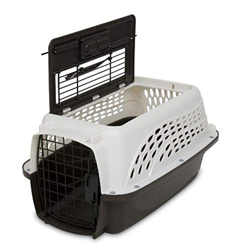 Petmate Dog Crates for Small Dogs Cat Carriers TwoDoor Plastic Pet Kennel Top Front Loading Made in USA 19 White