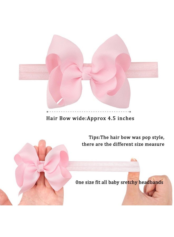 CELLOT Baby Girls Headbands Grosgrain Ribbon 4.5" Hair Bows Headband Big Bow Hair Bands For Toddler Pack Of 20 - Image 3