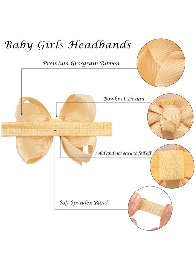 CELLOT Baby Girls Headbands Grosgrain Ribbon 4.5" Hair Bows Headband Big Bow Hair Bands For Toddler Pack Of 20 - Image 4